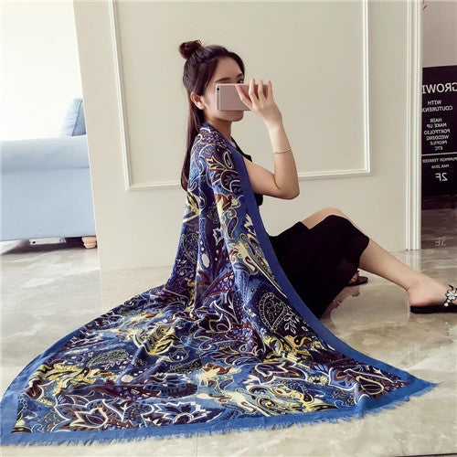 Scarves For Women Totem Triabl Painted Soft Long Wraps Shawl Scarf Luxury Scarves, Shawls, Stoles IMY66