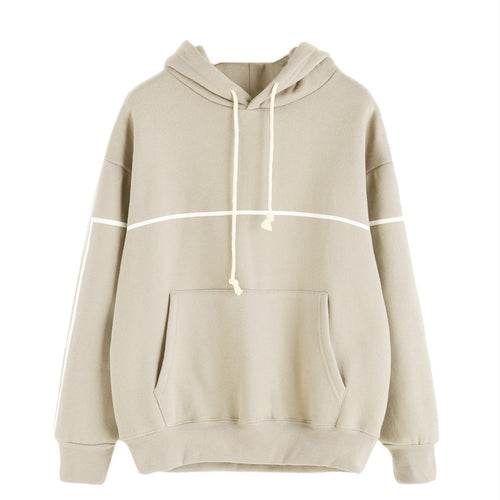 Simple Hoodie Womens Long Sleeve Hooded Sweatshirt Jumper Hooded Pullover Tops T-Shirts camisetas y tops IMY66