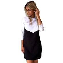 Women Casual Dress Lady Sexy Half Sleeve O Neck Patchwork Party Mini Dress vestidos de festa IMY66