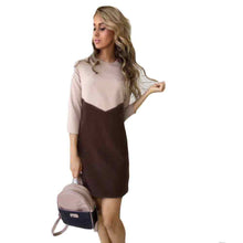 Women Casual Dress Lady Sexy Half Sleeve O Neck Patchwork Party Mini Dress vestidos de festa IMY66