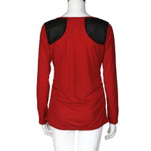 Women Casual Tops T-Shirt Sexy Long Sleeve Loose Stitching Patchwork Cotton Tee Shirts camisetas y toP IMY66