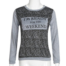 Women Clothing Casual T-Shirts Leopard Print Long Sleeve Loose Tops Tee Shirt femme camisetas y tops IMY66