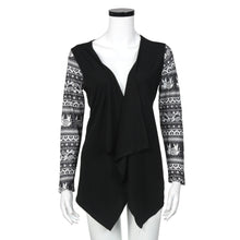 Female Clothing Women Casual Knitted Long Geometric Stitching Patterns Cardigans Patchwork Outwear Coat Tops IMY66