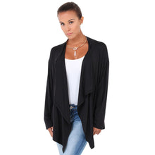 Female Clothing Womens Casual Irregular Drape Front Knitted Long Sleeve Cardigan Loose Coat Tops Women Outwear IMY66