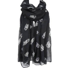 Lady Womens Silk Scarf Long Cute Owl Print Chiffon Scarf Wraps Shawl Soft Scarf Scarves Large Size IMY66