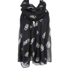 Lady Womens Silk Scarf Long Cute Owl Print Chiffon Scarf Wraps Shawl Soft Scarf Scarves Large Size IMY66