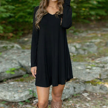 Loose Dress For Women Solid Casual V Neck Long Sleeve Bodycon Party Short Mini Dress vestidos femininos IMY66