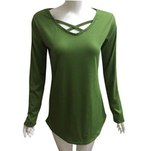 T-Shirts For Women Long Sleeve Bandage Shirt Casual Loose Cotton Top Tee Shirt femme camiseta mujer IMY66