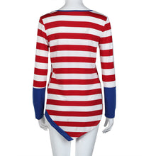 T-Shirts For Women Striped Stitching Long-sleeve Irregular Tops Sexy Tee Shirts femme camisetas y tops IMY66