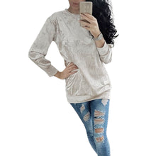 Velvet T-Shirts For Women Casual Long Sleeve Round Neck Loose Pullover Velvet Tee Shirts femme camiseta mujer IMY66