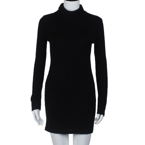 Dress For Women Knitted Sweaters Sexy Women Mini Dress Long Sleeve Evening Party Dress vestidos femininos IMY66
