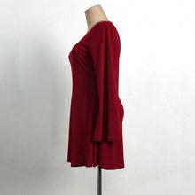 Women Ladies Casual Flare Long Sleeve Bodycon Party Sexy Slim Basic Mini Dress vestido de festa IMY66