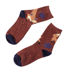 Harajuku Funny Socks For Womens Casual Thick Animal Fox Printed Socks Socks calcetines mujer IMY66