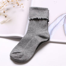 Solid Soft Thick Warm Socks For Women Candy Color Lace Women Socks Personality Socks calcetines mujer IMY66