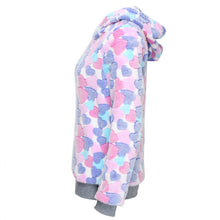 Women Casual Loose Sweatshirt Pullover T-Shirt Lovely Love Heart Long Sleeve Hoodie Top Camisetas Feminina IMY66