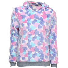 Women Casual Loose Sweatshirt Pullover T-Shirt Lovely Love Heart Long Sleeve Hoodie Top Camisetas Feminina IMY66