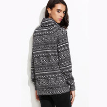 Women Casual T-Shirts Sweatershirts Long Sleeve Printed Turtleneck Tops Tee Shirt femme Camisetas Feminina IMY66