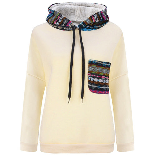 Women Hooded Sweatershirts Casual Long Sleeve Plus Velvet Thickened Pullovers Tee Shirts camisetas y tops IMY66