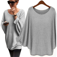 Women Knitted Sweater Ladies Loose Oversized Batwing Sleeve Loose Sweater Knitwear Tops Pullovers IMY66