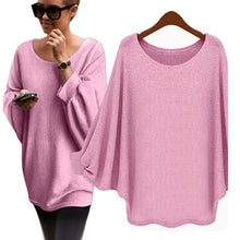 Women Knitted Sweater Ladies Loose Oversized Batwing Sleeve Loose Sweater Knitwear Tops Pullovers IMY66