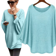 Women Knitted Sweater Ladies Loose Oversized Batwing Sleeve Loose Sweater Knitwear Tops Pullovers IMY66