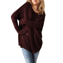 Women Knitted Sweater designer Loose Long Sleeve Oversize Knitwear Jumper Tops Sweaters pull femme IMY66