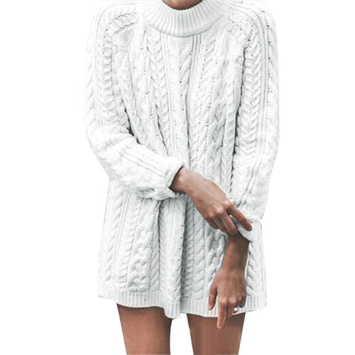 Women Long Sleeve Knitted Pullover Sweater Casual Loose Jumper Tops Knitwear Pullovers pull femme IMY66