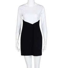 Women Casual Dress Half Sleeve Patchwork Straight Bodycon Bandage Mini Sexy Dress Vestidos Femininos IMY66