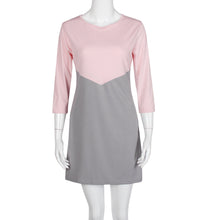 Women Casual Dress Half Sleeve Patchwork Straight Bodycon Bandage Mini Sexy Dress Vestidos Femininos IMY66