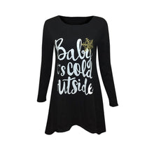 Women Casual Dress Long Sleeve Round Neck Letter Printed Mini Dress Tees Shirts Dress vestidos femininos IMY66