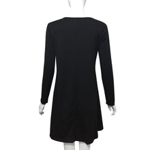 Women Casual Dress Long Sleeve Round Neck Letter Printed Mini Dress Tees Shirts Dress vestidos femininos IMY66