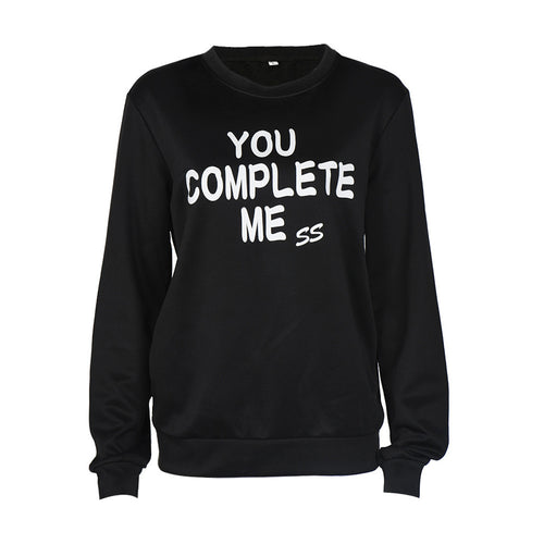 Women Casual Letter Print Sweatershirts Loose Pullover T-Shirt Long Sleeve Tee Shirt Femme camiseta feminina IMY66