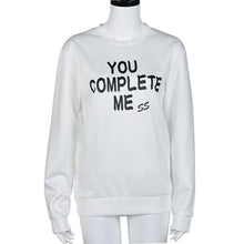 Women Casual Letter Print Sweatershirts Loose Pullover T-Shirt Long Sleeve Tee Shirt Femme camiseta feminina IMY66