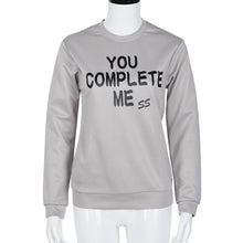 Women Casual Letter Print Sweatershirts Loose Pullover T-Shirt Long Sleeve Tee Shirt Femme camiseta feminina IMY66