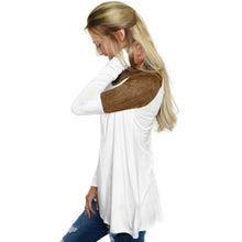 Women Casual Long Sleeve T-Shirts Splice Round Neck Reindeer Printed Tee Shirt Tops camisetas y tops IMY66