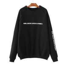 Women Casual Loose Sweatshirt Letter Print Long Sleeve Hoodies Blouse Sweatshirt Pullover Blusas feminina IMY66