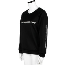 Women Casual Loose Sweatshirt Letter Print Long Sleeve Hoodies Blouse Sweatshirt Pullover Blusas feminina IMY66