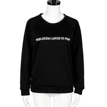 Women Casual Loose Sweatshirt Letter Print Long Sleeve Hoodies Blouse Sweatshirt Pullover Blusas feminina IMY66