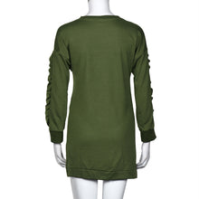 Women Casual Sweatershirt Pullover Fringe Tops Long sleeve Round Sleeve Sweatshirt Tee-Shirt femme camiseta mujer IMY66