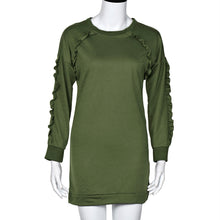 Women Casual Sweatershirt Pullover Fringe Tops Long sleeve Round Sleeve Sweatshirt Tee-Shirt femme camiseta mujer IMY66