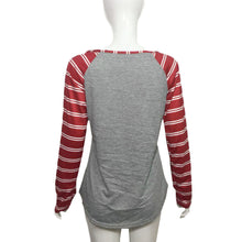 Women Casual T-Shirts Long Sleeve Round Neck Striped Joyful Tops Tee Shirt femme Camisetas Feminina IMY66