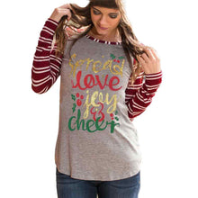 Women Casual T-Shirts Long Sleeve Round Neck Striped Joyful Tops Tee Shirt femme Camisetas Feminina IMY66