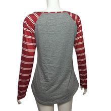 Women Casual T-Shirts Long Sleeve Round Neck Striped Joyful Tops Tee Shirt femme Camisetas Feminina IMY66