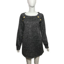 Women Casual T-Shirts Lady Long Sleeve Round Neck Button Elbow Patch Long Sleeve tee shirt femme camisetas mujer IMY66