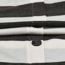 Women Casual T-Shirts Striped Button Round Neck Loose Long Sleeve Pullover Tee Shirts camisetas y tops Female IMY66