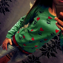 Women Casual Tee Shirts Long Sleeve O Neck Owl Print T-Shirt Tops Shirt T-Shirt femme camiseta mujer IMY66