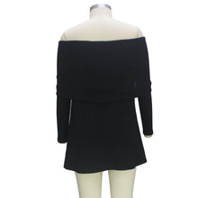 Women Clothing Sexy Off The Shoulder Irregular Loose Long Sleeve Casual Tops Tee Shirts camisas femininas IMY66