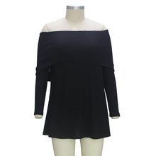 Women Clothing Sexy Off The Shoulder Irregular Loose Long Sleeve Casual Tops Tee Shirts camisas femininas IMY66