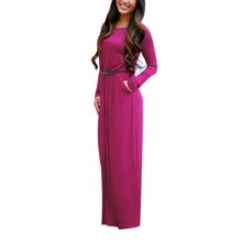 Women Dresses Sexy Boho Maxi Dress Casual Long Sleeve Evening Party Beach Long Dress vestidos femininos IMY66