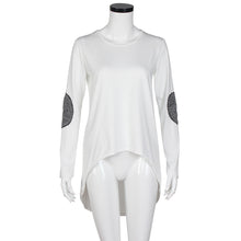 Women Irregular Long Sleeve Tops Patch Sleeve Round Neck Shirt Blouse Blusas femininas vetement femme IMY66